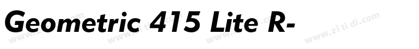 Geometric 415 Lite R字体转换